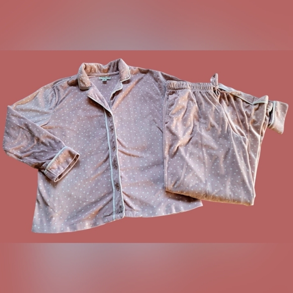 ANNE KLEIN WOMEN'S "I LOVE LUCY" PINK W/WHITE POLKA DOT PAJAMA SET SZ MED - Picture 9 of 9